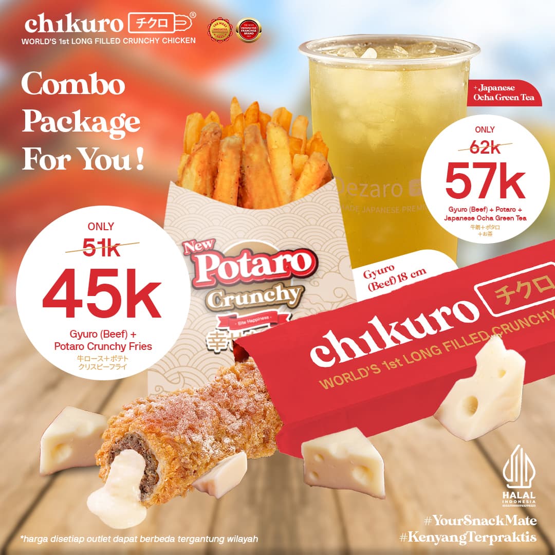 Paket hemat Large dan Potaro - bundling menu Chikuro terbaru